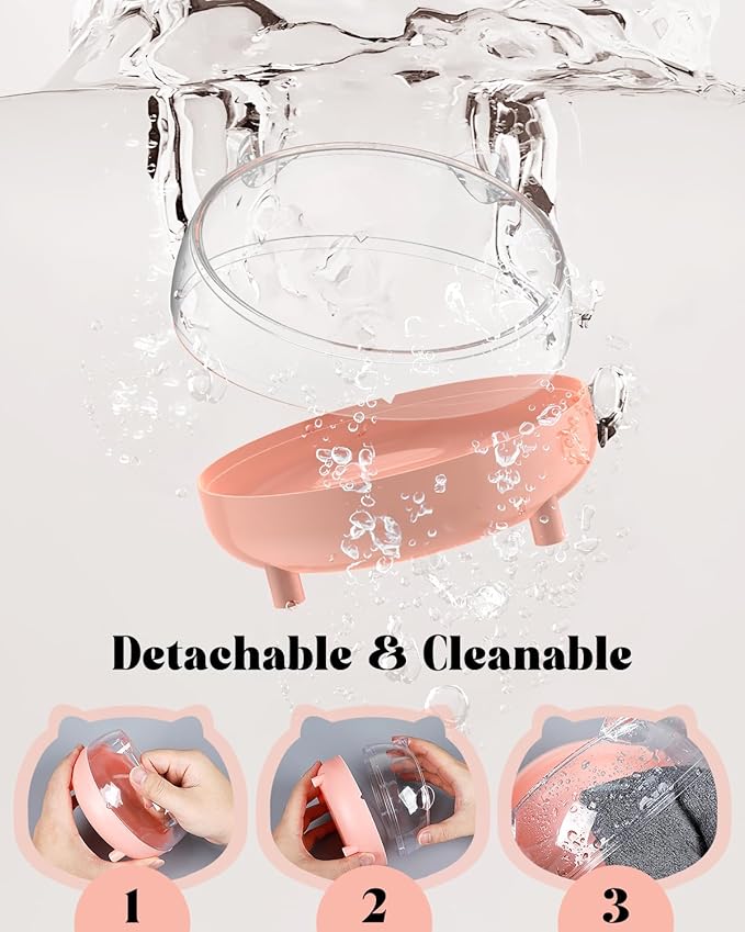 Pawfly Hamster Sand Bath Container, Hamster Sand Bath Box, Hamster Bathtub, Hamster Bathroom, Hamster Toilet, Plastic Dust Bath for Dwarf Hamsters, Syrian Hamsters, Mice, Gerbils & Small Animals