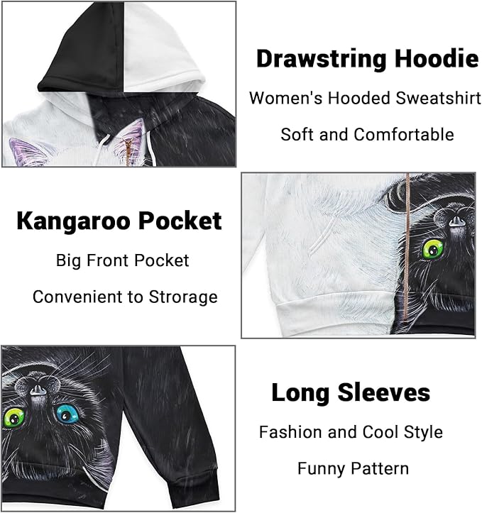 Womens Zip Front Plaid Sweatshirts Print Hoodie Fall Jackets Long Sleeve Casual Drawstring Clothes