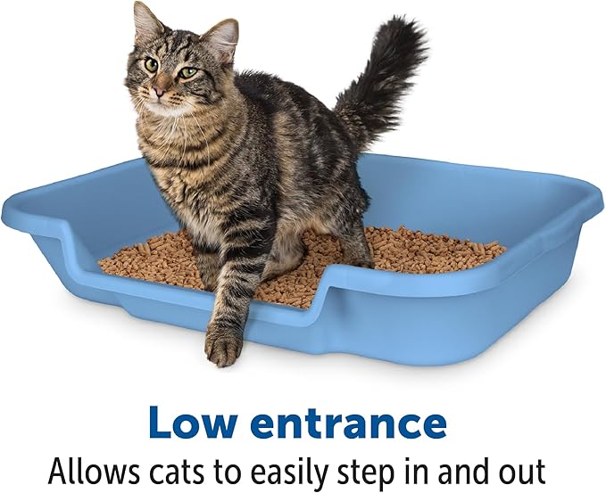 KittyGoHere Litter Box Senior Cat Litter Box (Little Boy Blue, Large(2 Pack))