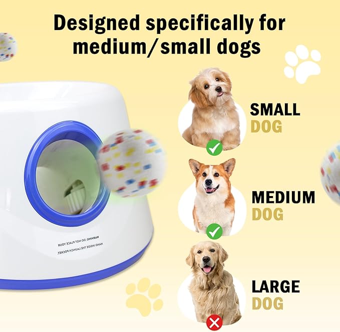 ETPU Dog Toy Balls 6 Pack, 2.2 Inch Interactive Toys for Small & Medium Puppies,Compatible with 2.2 Automatic Dog Ball Launchers, Durable pet Ball Picking Toy