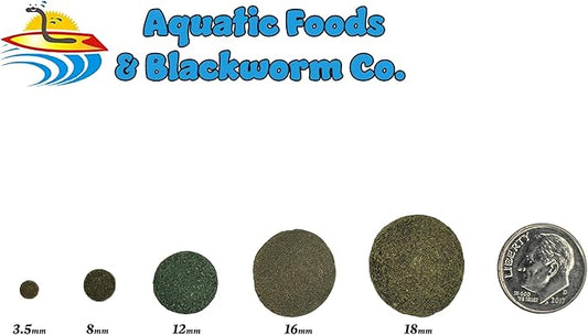Aquatic Foods Inc. Ultra Mutli-Shrimp 12mm - 1/2'' Sinking Wafers of 10-Types of Shrimp. Ideal for Bottom Fish, Plecos, Shrimp, Snails, Crayfish, All Herbivorous & Omnivorous Tropical Fish..1-lb