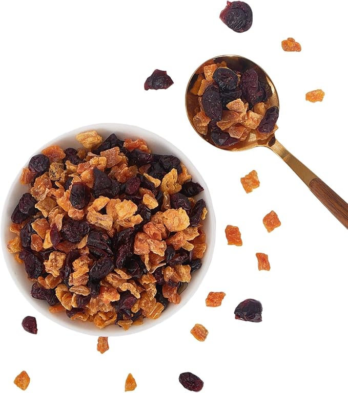 Dehydrated Sweet Potatoes, Dried Cranberries Mix for Chinchillas, Guinea Pigs, Rabbits, Hamsters, Small Pets - Herbivore Treat Snacks (10 Ounce, Pack of 1)