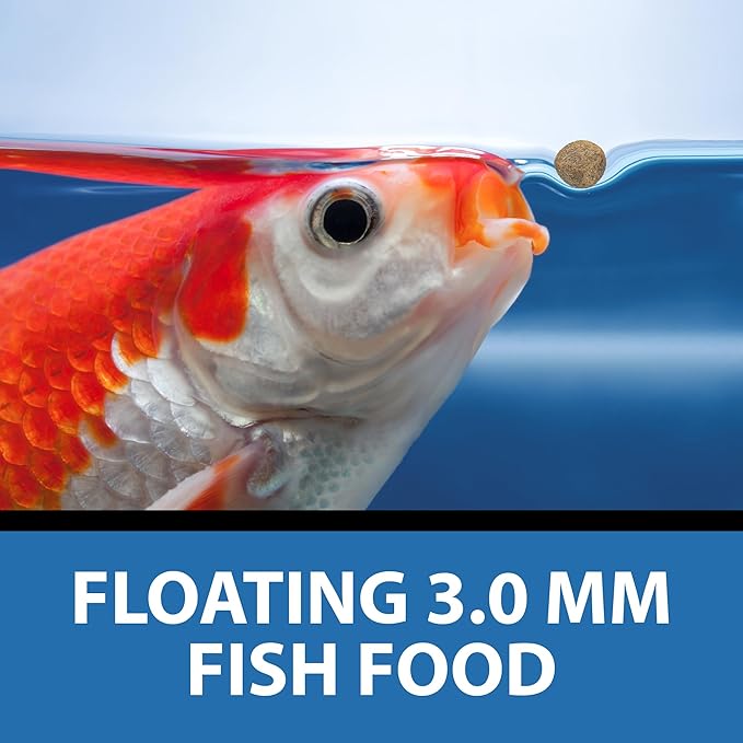 CrystalClear Staple Pond Fish Food for Healthy Koi & Goldfish, Protein Packed Floating Pellets for Summer Nutrition, Easy Digestion, 17.6 Pound Bucket
