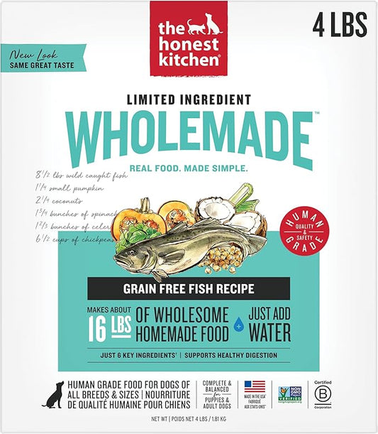 The Honest Kitchen Dehydrated Limited Ingredient Fish Dog Food, 4 lb Box