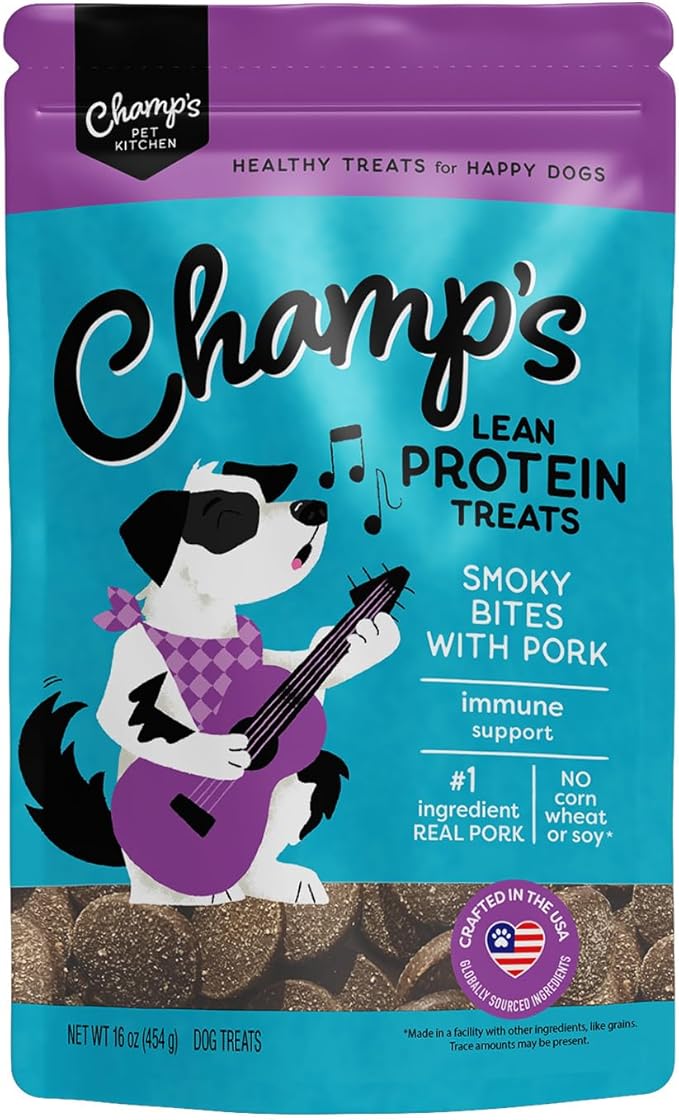 Soft Healthy Dog Treats for Immune Support & Training Snacks Made with Spinach, Cranberry & Kale - Smoky Pork - 16 oz