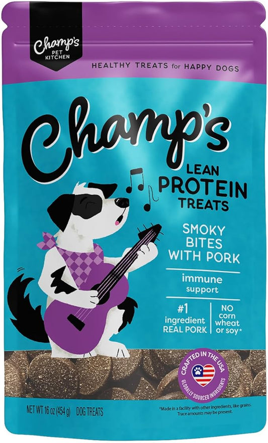 Soft Healthy Dog Treats for Immune Support & Training Snacks Made with Spinach, Cranberry & Kale - Smoky Pork - 16 oz