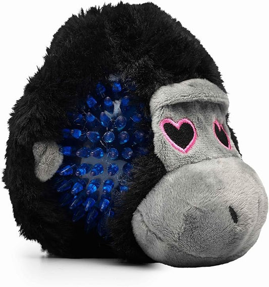 Flourish Pets 2 in 1 Multi-Layer Chew Toy for Active Dogs | Non-Toxic BPA Free Double Stitched Soft Fabric Exterior Dog Toys | Long-Lasting Dog Plush Toys –Love Gorilla 3.5"