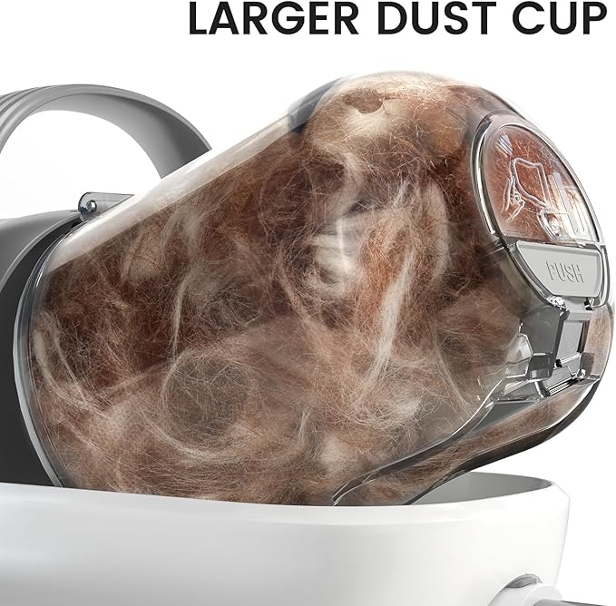 oneisall Dog Grooming Vacuum, Pet Grooming Vacuum with Clipper Nail Grinder, 1.5L Dust Cup Dog deshedding Vacuum Brush with 7 Pet Grooming Tools for Shedding Pet Hair, Home Cleaning（Grey）
