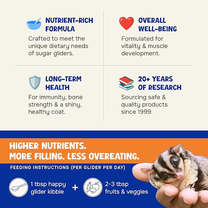 Wholesome Balance Sugar Glider Food - Sweet Potato | 3 lbs of Premium Dense Food for Sugar Gliders and Small Animals - 4 Months Supply
