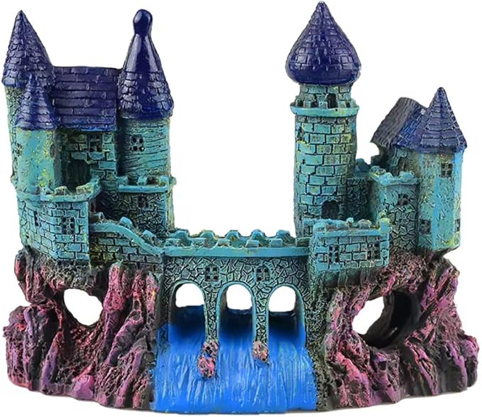 Aquarium Ornament - Resin Castle Decorations, Fish Tank Supplies Accessories, Eco-Friendly Fish Tank Castle Aquarium Ornament,Mythical Magic Castles