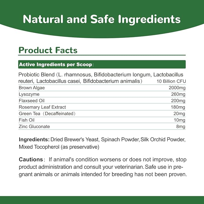 Dog Teeth Cleaning Powder, Dental Powder for Dogs Teeth Tartar Remove & Plaque Off, Fresh Breath for Dogs with Natural Plants Blend, Enzymes and Postbiotics, 300g