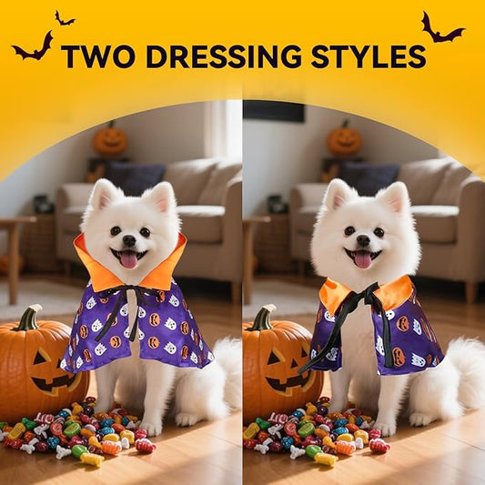 PETLESO Halloween Pets Costume for Cats, Small Dogs, Rabbits Cat Cape Cosplay Party Dog Cloak Costume Cat Halloween Costumes