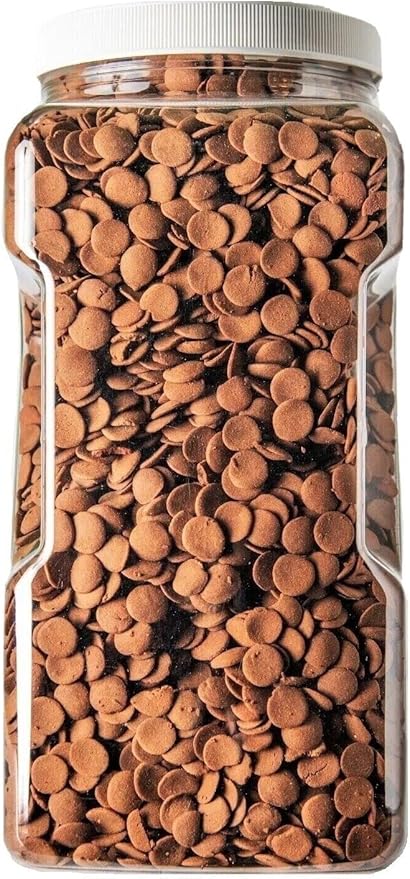 Aquatic Foods Inc. Ultra Multi-Shrimp 12mm - 1/2" Small Sinking Wafers for Bottom Fish, Shrimp, Snails, Crabs, Crayfish, All Tropical Fish...5-lb Lg Jar