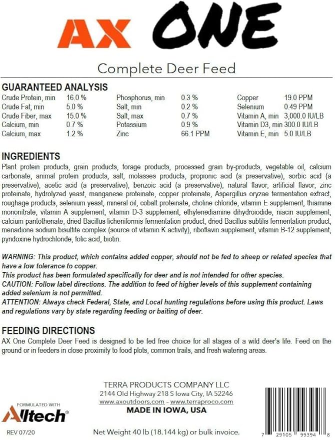 AX One Pallet - Complete Deer Feed Antler Xcelerator (Pallet - 36 Bags of 40 lbs)