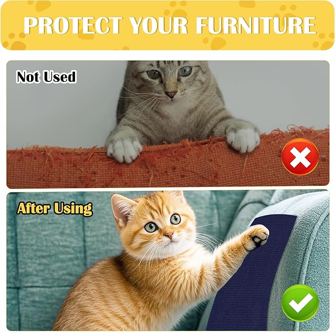 Self-Adhesive Cat Scratch Mat Trimmable Cat Scratching Post Carpet 39in Durable Carpet Mat Pad Replacement for Cat Tree Shelves Post Couch, Furniture, Walls & Doors DIY Cat Climbing Mat(Dark Blue)