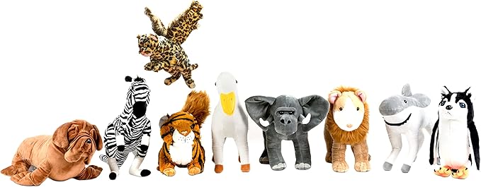 Randimals Tiger with Squirrel Tail Plush Stuffed Toy 15”, Soft & Huggable, Premium Quality Hybrid Animal Friend Encourages Adventure & Imagination