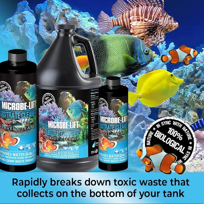 MICROBE-LIFT Professional Gravel & Substrate Cleaner for Freshwater and Saltwater Tanks, 4 Ounces