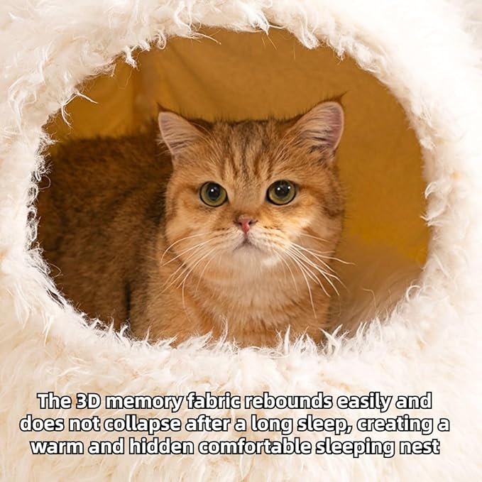 Animal Design Pet Bed Cat Dog Bed for Indoor Cats Pet Tent Cave with Removable Cushion Plush Half-Enclosed Warm House for Cats Small Dogs Kitten Puppy Sleeping (Deer,Medium)
