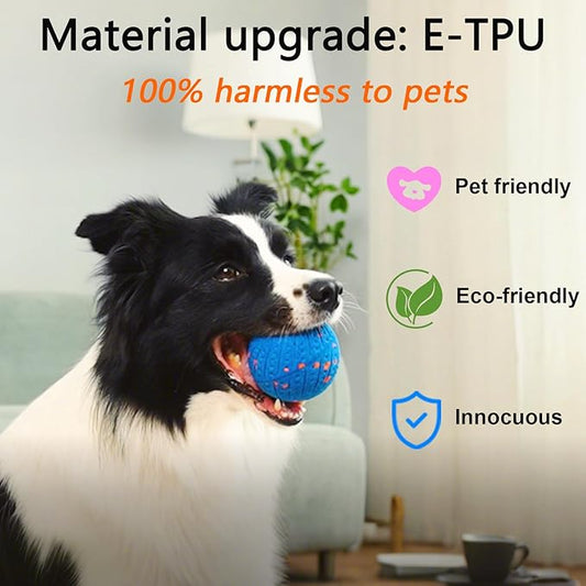 Interactive Dog Toys: Smart Dog Ball – Auto-Bounce, Vibrating & Jumping Action! Durable Duraspin Design for Aggressive Chewers. Rechargeable & Long-Lasting, Keeps Dogs Busy and Entertained.