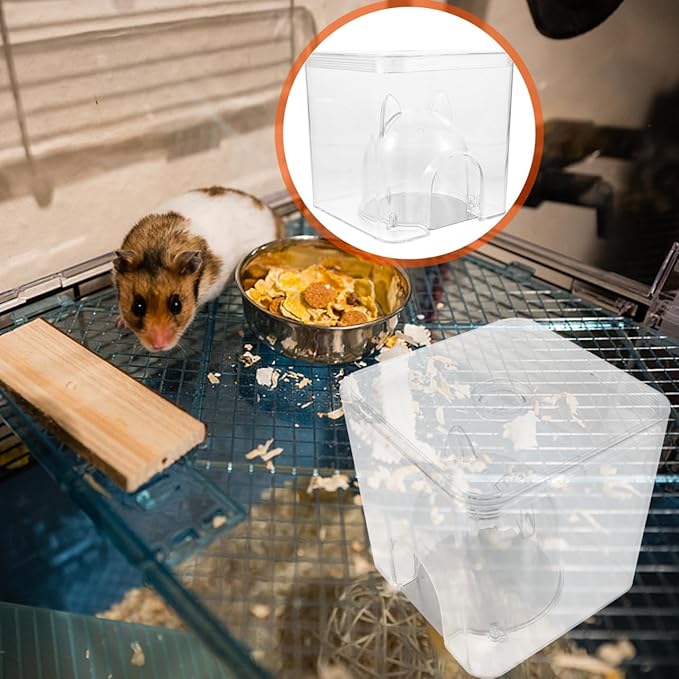 Ice Nest Hamster House - Summer Cooling Hideout for Hamsters Guinea Pigs and Small Pets Unique Transparent Design 5.5In Cooling Pad