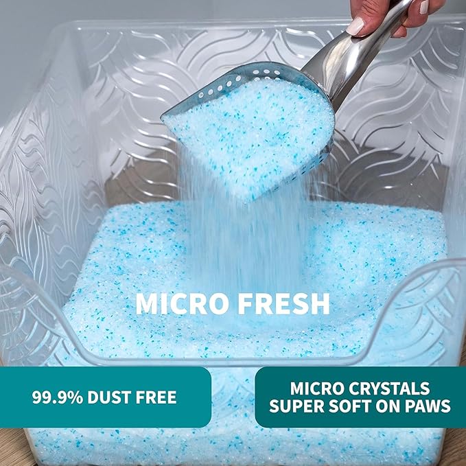 Litter Pearls Micro Fresh Scented Non-Clumping Crystal Cat Litter with Odorbond, 7 lb