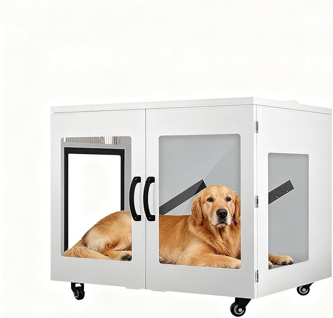 229L Large Capacity Pet Dryer Box Machine - Professional Dog Cat Grooming Blower with Smart Temp Control, Low Noise Pet Hair Drying Blow Box for Up to 100 lbs Pets