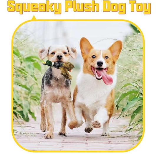 JKW Pet Dog Toys, Mallard Duck Plush & Stuffed Toys, Squeaky Puppy Toys, 8''