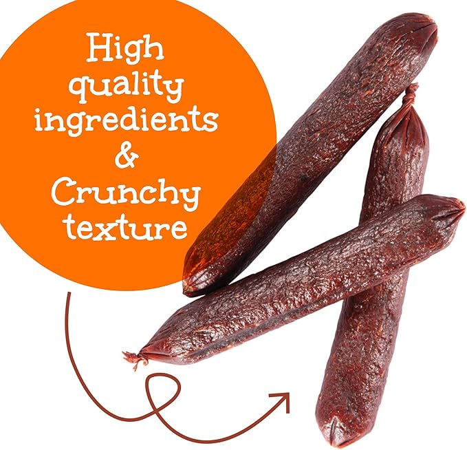 Happy Howie's Sausage Treats - Healthy, Flavorful Slow Cooked Lamb Dog Treats, Natural Ingredients, Hormone Free - Lamb (Pack of 3)