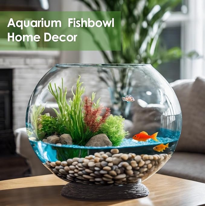Craft And Party, Glass Bubble Vase, 6" Height x 8" Width, Set of 4 Glass Fish Bowl Vase, Bubble Bowl vase for Terrarium, Flower Vase Centerpiece