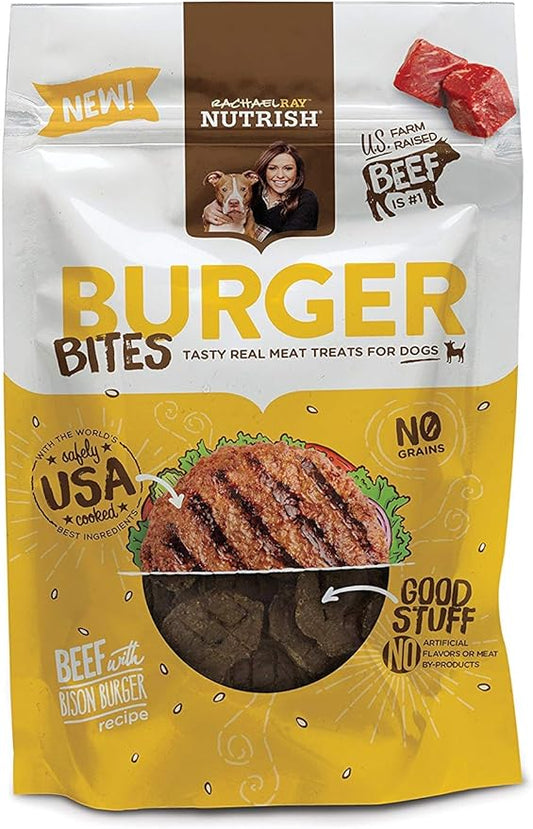 Rachael Ray Nutrish Burger Bites Dog Treats, Beef Recipe With Bison, 12 oz. Pouch