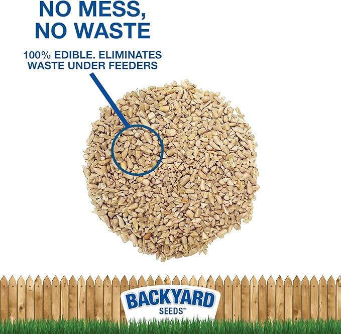 CountryMax Sunflower Chips for Wild Birds, Medium Shelled, No Mess, No Waste, 20 lb Bag