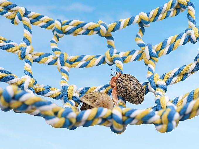Colorful Bird Rope Net, Pet Hanging Hammock, Ladder Bridge, Small Animal Toy, Cage Decor Accessories for Rat Hamster Bird Ferret