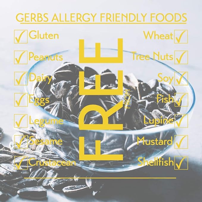 Unsalted Sunflower Seeds in Shell by Gerbs – 4 LBS - Top 11 Food Allergen Free & Non GMO - Premium Dry Roasted Whole Sunflower Seed – COG USA