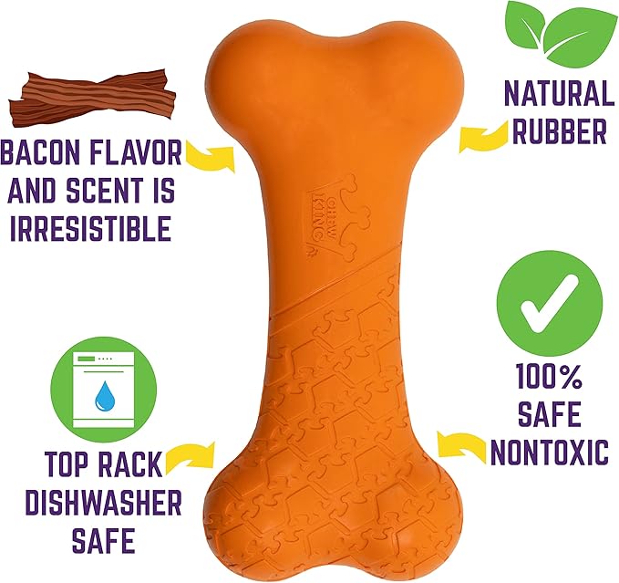 Chew King Bacon Flavor Rubber Bone