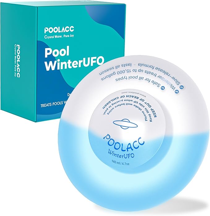 4-in-1 Winter Pool Closing Kit for Above-Ground & In-Ground Pools, Treats Up to 15,000 Gallons Pool Winterizing Kit, Long-Lasting Easy-to-Use Swimming Pool Clarifier & Enzyme (1-Pack)