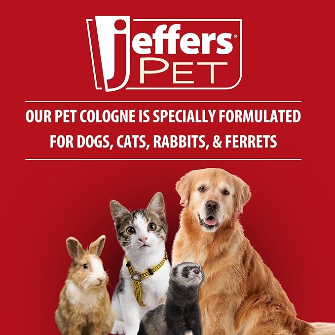 Jeffers Pet Cologne Spray with Coat Conditioner for Dogs & Cats, Orange Creme - Detergent & Soap Free Grooming Fragrance Mist, Deodorizer, Freshener, Safe for Pets, Salon, Home Use - 16 oz