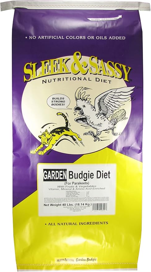 SLEEK & SASSY Garden Budgie (Parakeet) Food (40 lbs.)
