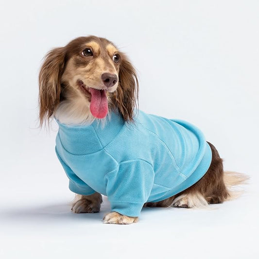 Fitwarm 3 Pack Classic Fleece Dog Sweater, Turtleneck Dog Sweatshirt, Dog Winter Clothes for Small Dogs Boy Girl, Pet Pullover Jacket, Cat Apparel, Blue, Grey, Navy, Medium