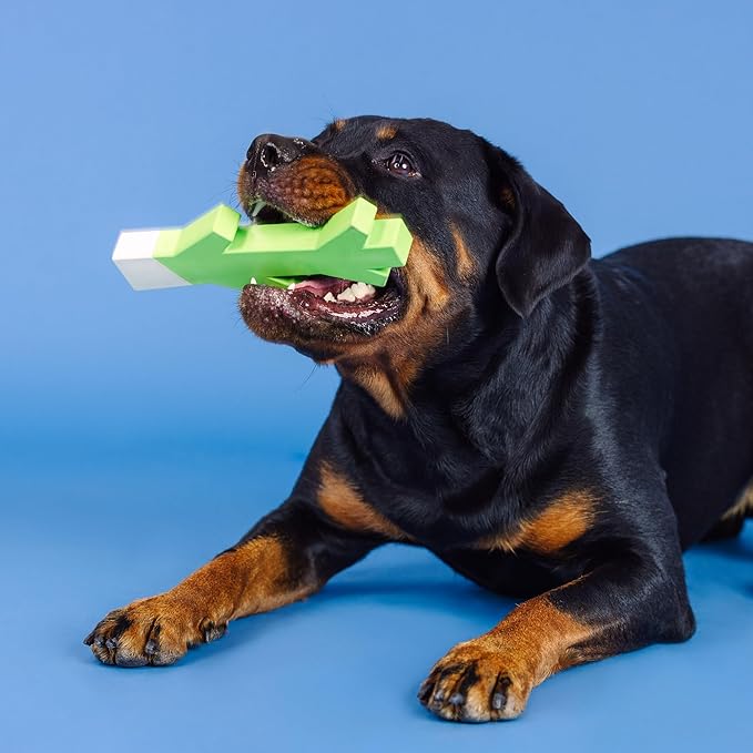 Fringe Studio "Stick with ME Lime/White Rubber Dog Toy, Pet Shop Collection (518034)