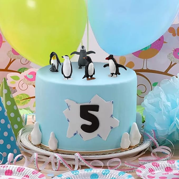 SIENON 26Pack Polar Animal Figures,Mini Plastic Arctic Antarctic Sea Animal Figurines Penguin Polar Bear Walrus Snowy Owl Wolf for Kids Toddlers Birthday Cake Topper Gift Easter Egg Filler