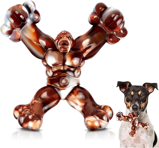 WinTour Indestructible Dog Toys for Large Dogs Aggressive Chewers, Tough Dog Toys for Aggressive Chewers Large Breed, Durable, Heavy Duty Chew Bone, Beef Flavor