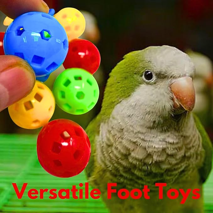 Bonka Bird Toys 1492 PK12 Mini Hard Plastic Balls, 3/4" Diameter, Durable Non-Toxic Material for Small to Medium Bird Breeds, Vibrant Colors, Ideal for DIY Bird Toys and Interactive Playtime