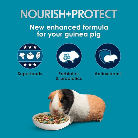 Kaytee Forti-Diet Pro Health Nourish+Protect Guinea Pig Food, Comprehensive Nutrition Backed by Science, Digestive Health, Immune Support, 8 pounds