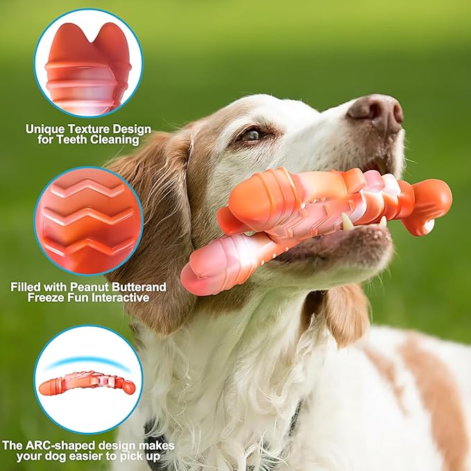 Dog Toys 3 Pack, Indestructible Toys for Aggressive Chewers, Tough Dog Chew Toys for Large Medium Breed, Dog Bones Chew Toys for Super Chewer