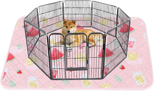 BVAGSS Washable Pee Pad for Dogs, Reusable Leakproof Puppy Wee Wee, Non-Slip Waterproof Pet Training, Super Absorbent Whelping XH081 (Watermelon, 48X48 Inch, Pack of 1)