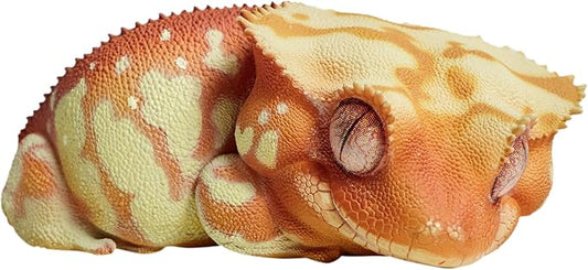 Animal Heavenly Body Gecko Rhacodactylus Ciliatus - Crested Gecko (Red Cream) Chubby Collectible Figurine Statue Handcrafted Amphibian