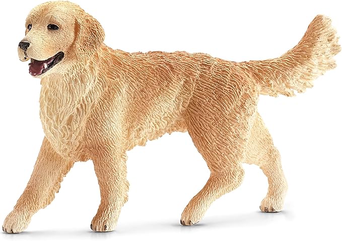 Schleich Farm World - Farm Animal Toys for Kids and Toddlers - Golden Retriever Toy Dog Figurine - Ages 3+