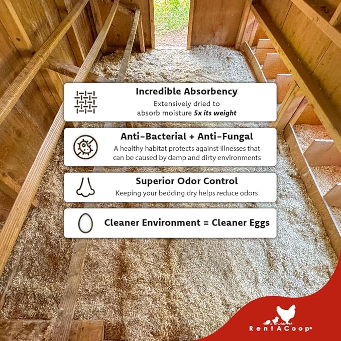 RentACoop Extra-Soft Premium Hemp Bedding (300L) for Chicken Coops, Nesting Boxes, Rabbits, Guinea Pigs, Hamsters, Reptiles, Horses & More – Super Absorbent, Low Dust, Odor Control