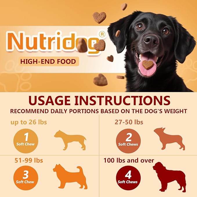 Hip and Joint Supplement for Dogs with Glucosamine, Chondroitin & MSM - Duck Flavor Joint Care Chews, 120 Count - Advanced Mobility Support - Senior Dog Approved (Duck)