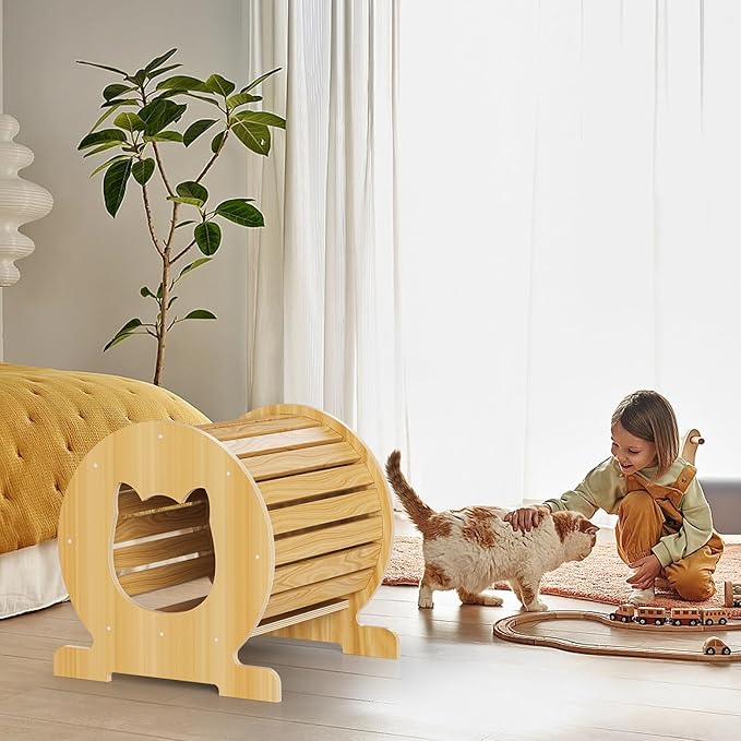 Pine Wood Cat House - Shelter for Cats,Solid Wood Pet Cabin for Cats,Small Dogs,Guinea Pigs.Suitable for Indoor and Outdoor Use. Easy Assembly,Weather-Resistant,Sleek and Versatile Design.